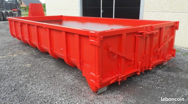 Benne TP ampliroll 10m3 long 5m50 avec 2 trappes