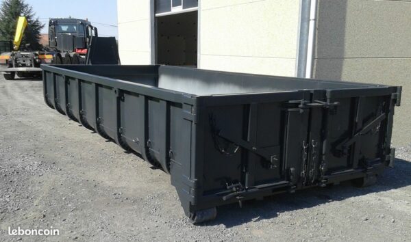 Benne TP ampliroll 10m3 long 5m50 avec 2 trappes