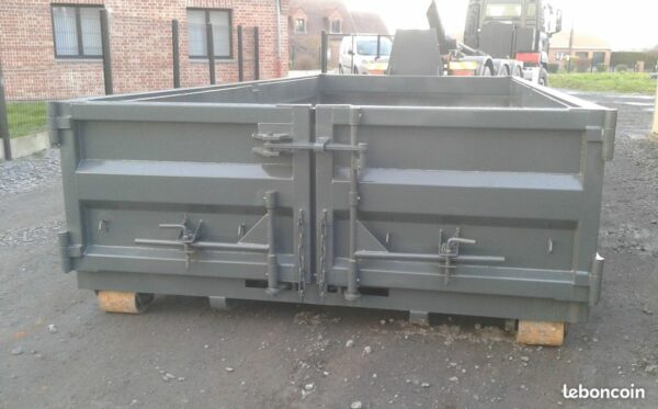 benne caisson amovible pour camion ampliroll long 5m50 ou 6m00 largeur intérieur2m30
